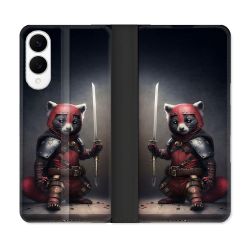 Housse Cuir Portefeuille Pour Samsung Galaxy S25 EDGE Animal Raton Samouraï