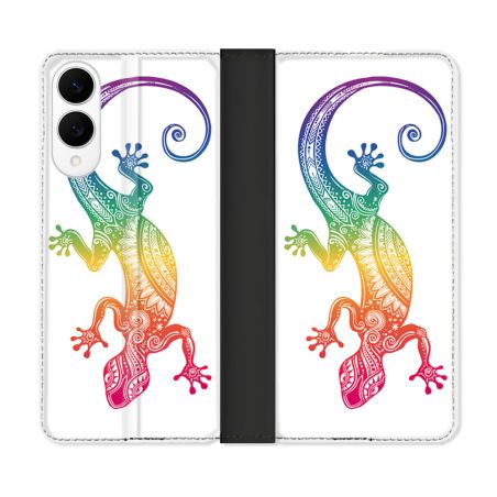 Housse Cuir Portefeuille Pour Samsung Galaxy S25 EDGE Animal Salamandre Color