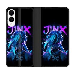 Housse Cuir Portefeuille Pour Samsung Galaxy S25 EDGE Arcane Jinx Night