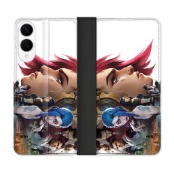 Housse Cuir Portefeuille Pour Samsung Galaxy S25 EDGE Arcane Jinx Sœur