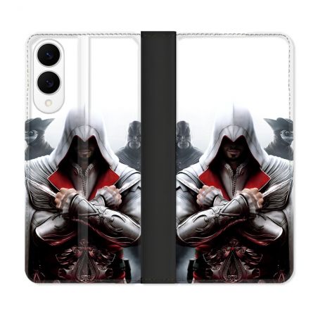 Housse Cuir Portefeuille Pour Samsung Galaxy S25 EDGE Assassin Creed Mask