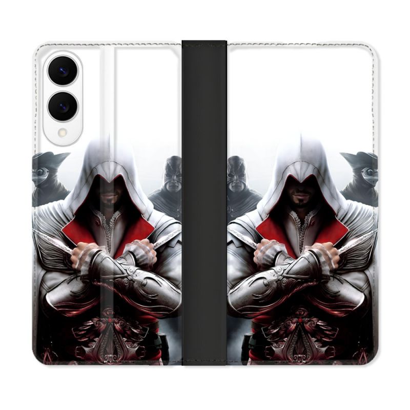 Housse Cuir Portefeuille Pour Samsung Galaxy S25 EDGE Assassin Creed Mask