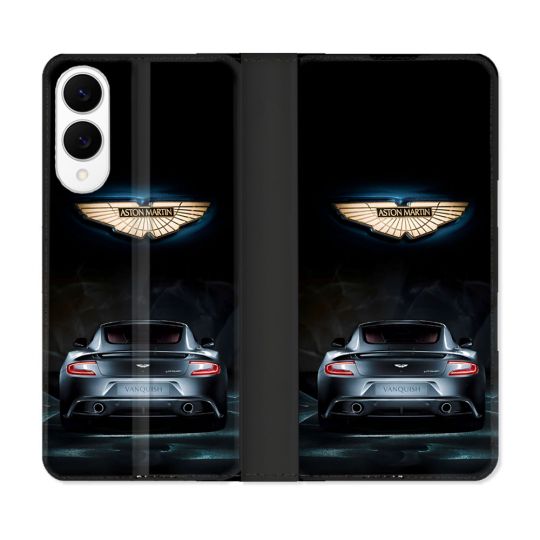 Housse Cuir Portefeuille Pour Samsung Galaxy S25 EDGE Aston Martin