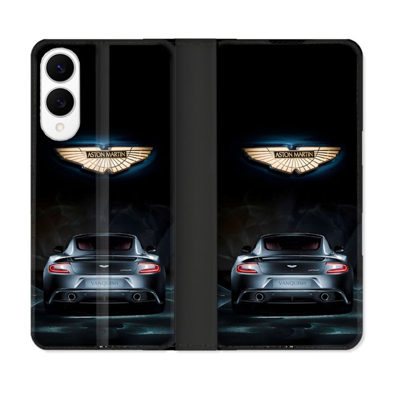 Housse Cuir Portefeuille Pour Samsung Galaxy S25 EDGE Aston Martin