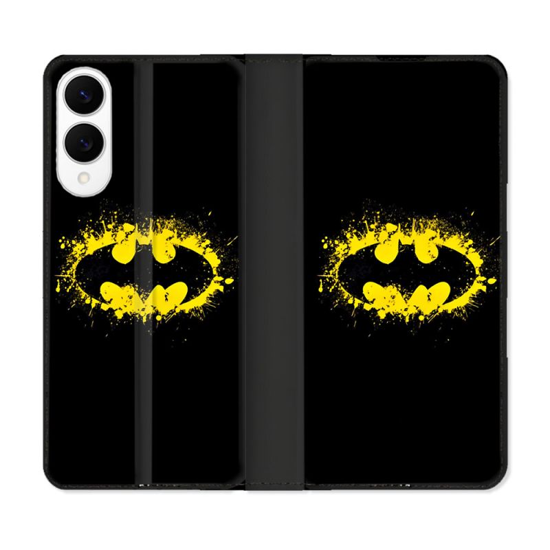 Housse Cuir Portefeuille Pour Samsung Galaxy S25 EDGE Batman Logo
