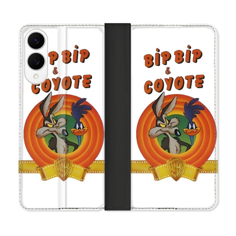 Housse Cuir Portefeuille Pour Samsung Galaxy S25 EDGE Bip Bip Coyote
