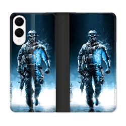Housse Cuir Portefeuille Pour Samsung Galaxy S25 EDGE Call Of Duty Guerrier