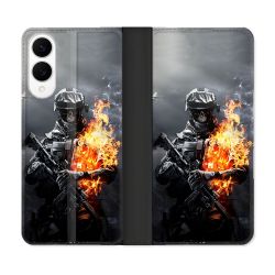 Housse Cuir Portefeuille Pour Samsung Galaxy S25 EDGE Call Of Duty Squelette