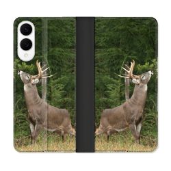 Housse Cuir Portefeuille Pour Samsung Galaxy S25 EDGE Chasse Cerf