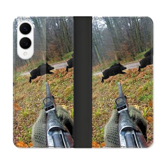 Housse Cuir Portefeuille Pour Samsung Galaxy S25 EDGE Chasse Vision Tir