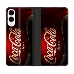 Housse Cuir Portefeuille Pour Samsung Galaxy S25 EDGE Coca Cola Classique