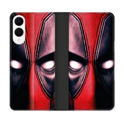 Housse Cuir Portefeuille Pour Samsung Galaxy S25 EDGE Deadpool Yeux