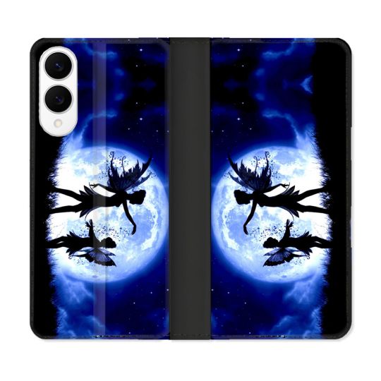 Housse Cuir Portefeuille Pour Samsung Galaxy S25 EDGE Fantastique Fee Lune