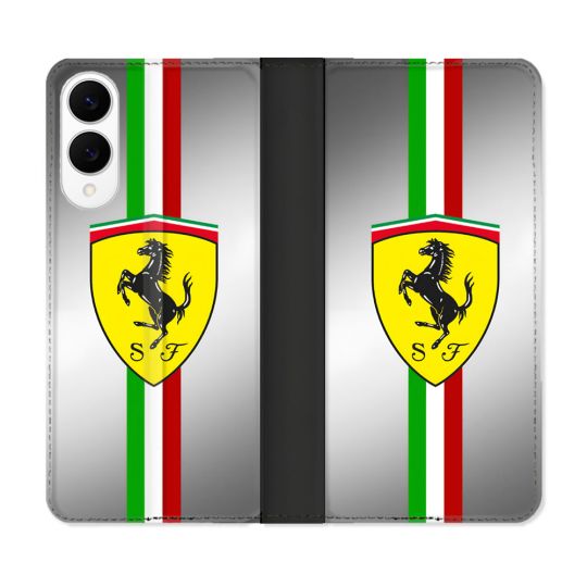 Housse Cuir Portefeuille Pour Samsung Galaxy S25 EDGE Ferrari Ligne