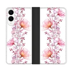 Housse Cuir Portefeuille Pour Samsung Galaxy S25 EDGE Fleur Eclosion