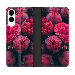 Housse Cuir Portefeuille Pour Samsung Galaxy S25 EDGE Fleur Pivoine