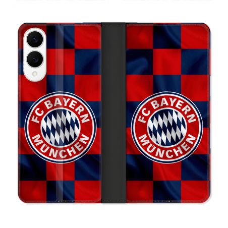 Housse Cuir Portefeuille Pour Samsung Galaxy S25 EDGE Foot Bayern Munich Carreaux