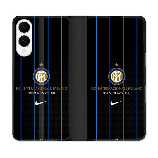 Housse Cuir Portefeuille Pour Samsung Galaxy S25 EDGE Foot Inter Milan
