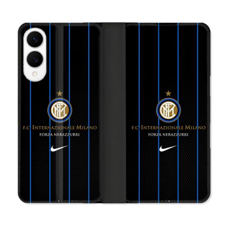 Housse Cuir Portefeuille Pour Samsung Galaxy S25 EDGE Foot Inter Milan