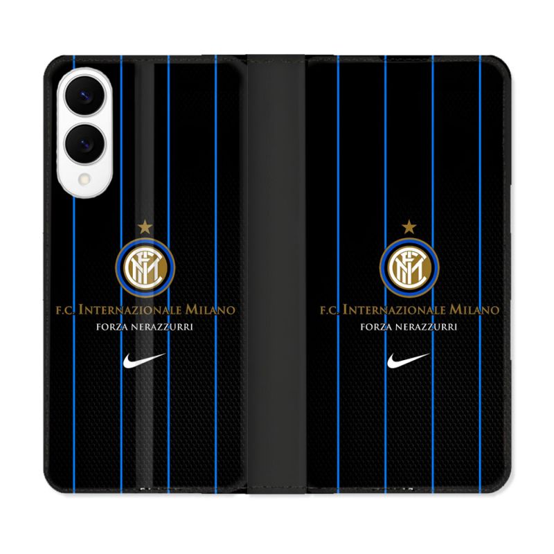 Housse Cuir Portefeuille Pour Samsung Galaxy S25 EDGE Foot Inter Milan