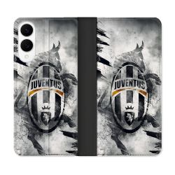 Housse Cuir Portefeuille Pour Samsung Galaxy S25 EDGE Foot Juventus Turin