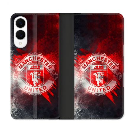 Housse Cuir Portefeuille Pour Samsung Galaxy S25 EDGE Foot Manchester United