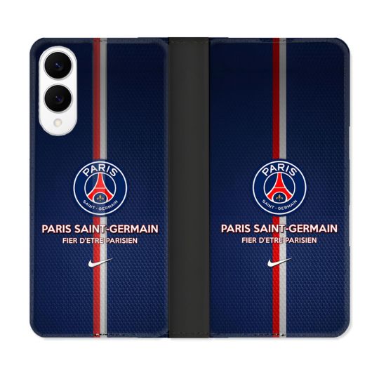 Housse Cuir Portefeuille Pour Samsung Galaxy S25 EDGE Foot PSG Fier