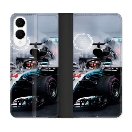 Housse Cuir Portefeuille Pour Samsung Galaxy S25 EDGE Formule 1 F1 Mercedes Petronas