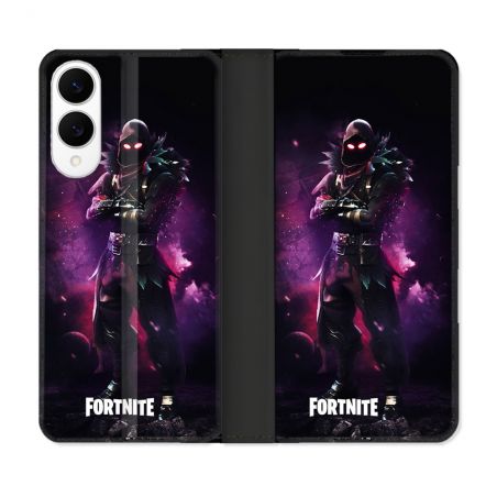 Housse Cuir Portefeuille Pour Samsung Galaxy S25 EDGE Fortnite Raven