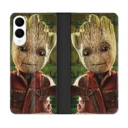 Housse Cuir Portefeuille Pour Samsung Galaxy S25 EDGE Groot Vert