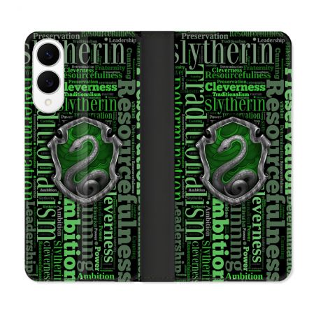 Housse Cuir Portefeuille Pour Samsung Galaxy S25 EDGE Harry Potter Serpentar