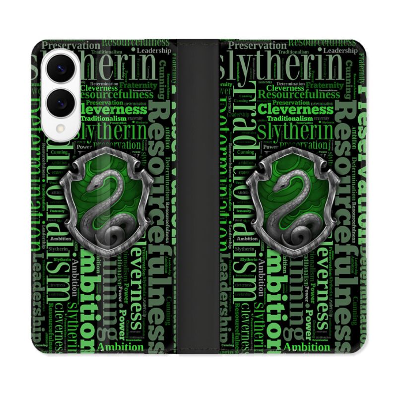 Housse Cuir Portefeuille Pour Samsung Galaxy S25 EDGE Harry Potter Serpentar