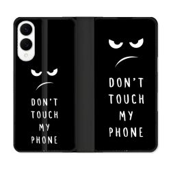 Housse Cuir Portefeuille Pour Samsung Galaxy S25 EDGE Humour Don't Touch