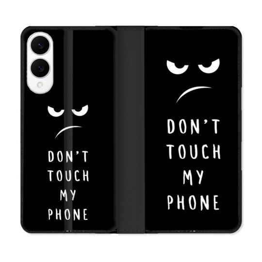 Housse Cuir Portefeuille Pour Samsung Galaxy S25 EDGE Humour Don't Touch