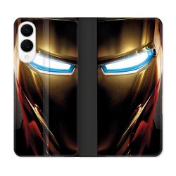 Housse Cuir Portefeuille Pour Samsung Galaxy S25 EDGE Iron Man Casque