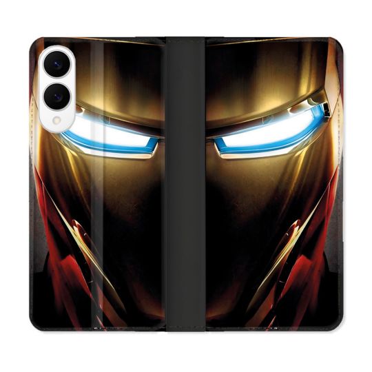 Housse Cuir Portefeuille Pour Samsung Galaxy S25 EDGE Iron Man Casque