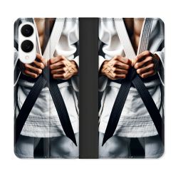 Housse Cuir Portefeuille Pour Samsung Galaxy S25 EDGE Kimono Ceinture