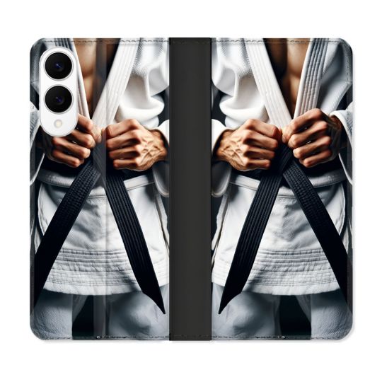 Housse Cuir Portefeuille Pour Samsung Galaxy S25 EDGE Kimono Ceinture