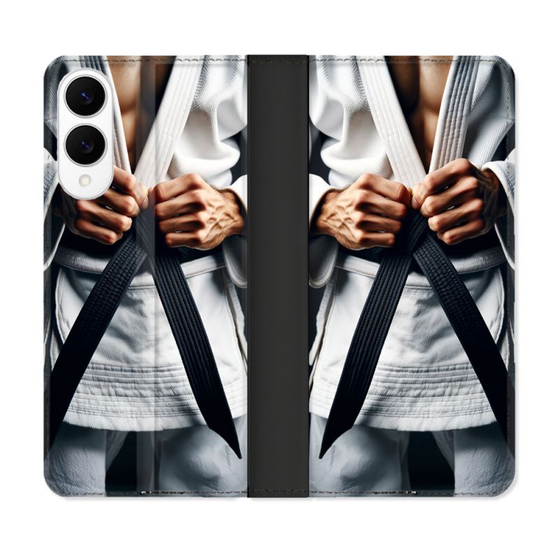 Housse Cuir Portefeuille Pour Samsung Galaxy S25 EDGE Kimono Ceinture