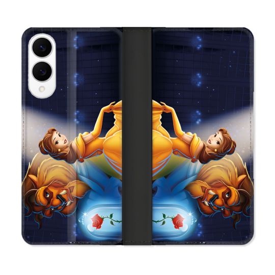Housse Cuir Portefeuille Pour Samsung Galaxy S25 EDGE La Belle et La Bête