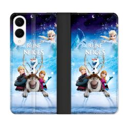 Housse Cuir Portefeuille Pour Samsung Galaxy S25 EDGE La Reine Des Neiges