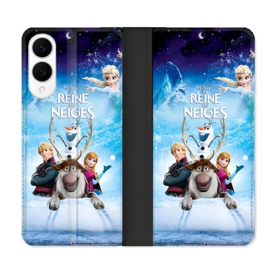 Housse Cuir Portefeuille Pour Samsung Galaxy S25 EDGE La Reine Des Neiges