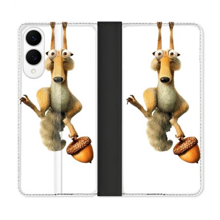 Housse Cuir Portefeuille Pour Samsung Galaxy S25 EDGE L'âge de Glace Scratch Suspendu