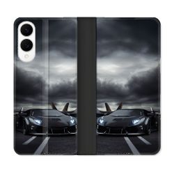 Housse Cuir Portefeuille Pour Samsung Galaxy S25 EDGE Lamborghini Avion