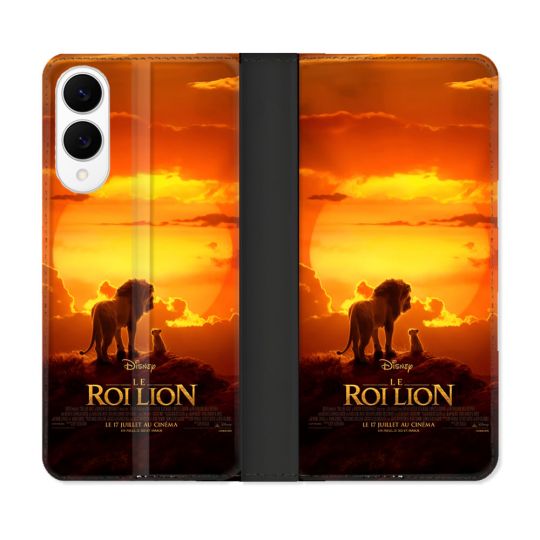 Housse Cuir Portefeuille Pour Samsung Galaxy S25 EDGE Le Roi Lion Affiche