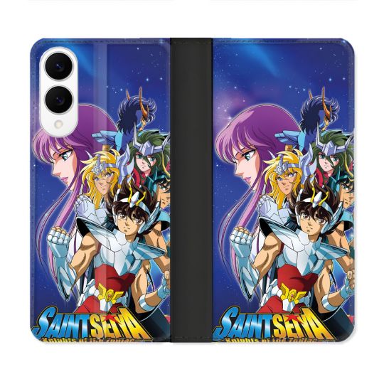 Housse Cuir Portefeuille Pour Samsung Galaxy S25 EDGE Les Chevaliers Du Zodiaque