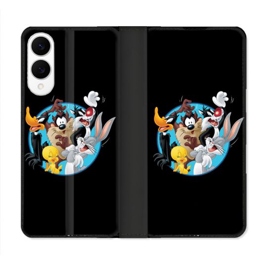 Housse Cuir Portefeuille Pour Samsung Galaxy S25 EDGE Looney Tunes