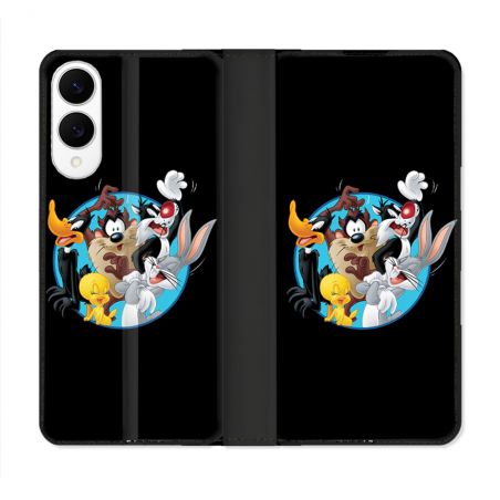 Housse Cuir Portefeuille Pour Samsung Galaxy S25 EDGE Looney Tunes