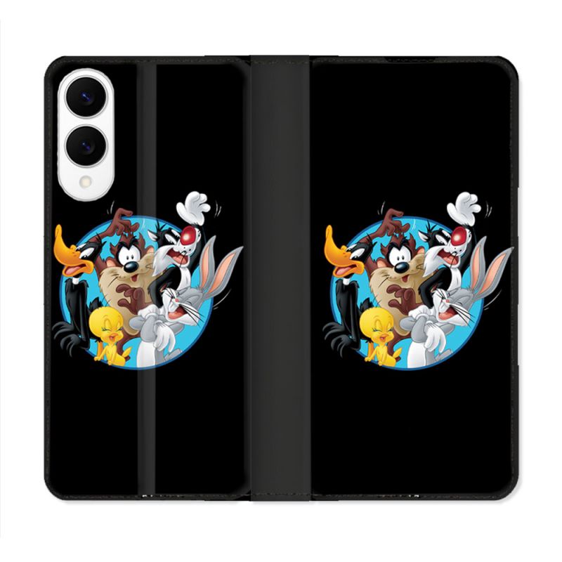 Housse Cuir Portefeuille Pour Samsung Galaxy S25 EDGE Looney Tunes