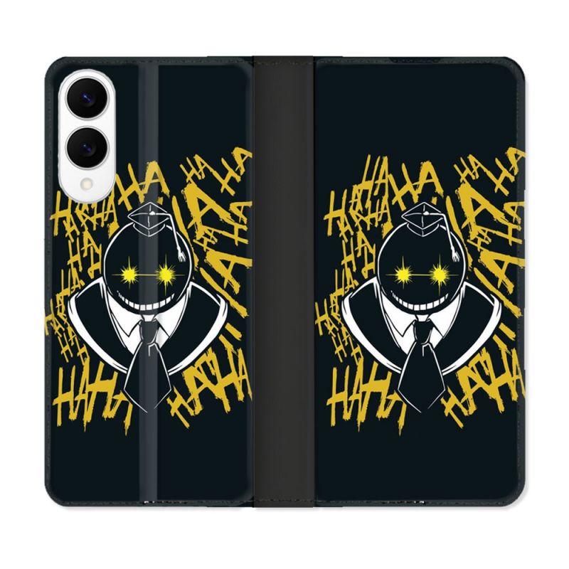 Housse Cuir Portefeuille Pour Samsung Galaxy S25 EDGE Manga Assassination Classroom Kuro Noir
